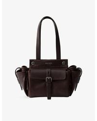 Prada - Route Mini Leather Tote Bag - Lyst