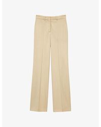 JOSEPH - Morissey Pressed-creased Straight-leg Mid-rise Stretch Wool Trousers - Lyst