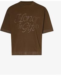 Honor The Gift - Graphic-print Crewneck Cotton-jersey T-shirt X - Lyst