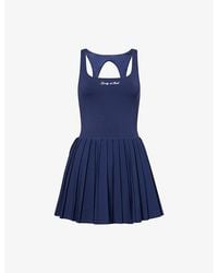 Sporty & Rich - Signature-Logo Court Woven Mini Dress - Lyst