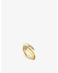 Shaun Leane - Tusk-Plated Vermeil And 0.08Ct Diamond Ring - Lyst