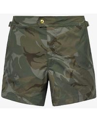 Tom Ford - Camouflage-print Waist-adjuster Swim Shorts - Lyst