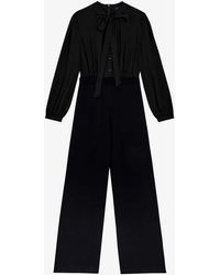 Ted Baker - Leot High-neck Fitted-waist Stretch-woven Jumpsuit - Lyst