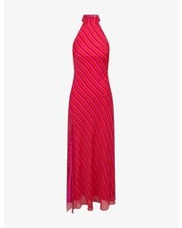 OMNES - Elsie Stripe-Print Chiffon Maxi Dress - Lyst