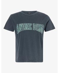 Anine Bing - Shelley Logo-Print Cotton T-Shirt - Lyst