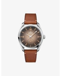 Omega - Seamaster Railmaster Stainless-Steel And Leather Automatic Watch 38Mm - Lyst