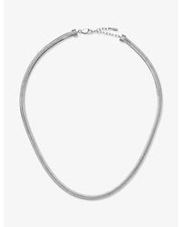 Missoma - Classic Snake Platinum Pvd Plated Stainless-Steel Chain Necklace - Lyst