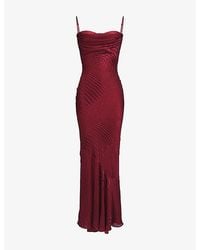 House Of Cb - Nalani Fishtail Satin Maxi Gown Xs (A-C Cup) - Lyst