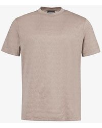 Emporio Armani - Monogram-print Regular-fit Cotton T-shirt X - Lyst
