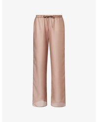 4th & Reckless - Shar Wide-Leg Sheer Trousers - Lyst