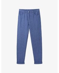 The White Company - Brompton Tapered-Leg Mid-Rise Linen Trousers - Lyst
