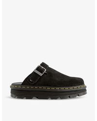 Dr. Martens - Zebzag Platform Suede Mules - Lyst