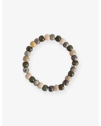 Thomas Sabo - Beaded Sterling- Labradorite And Crocodile Jasper Bracelet - Lyst