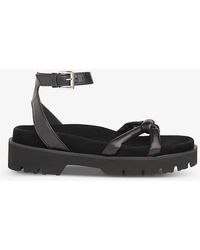 Whistles - Mina Knotted-front Strap Leather Sandals - Lyst