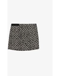 IKKS - Floral-print Draped Woven Mini Skirt - Lyst