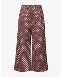Sister Jane - Arles Dot-Print Cotton Trousers - Lyst