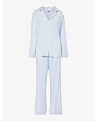 Eberjey - Gisele Piped-Trim Stretch-Jersey Pyjamas - Lyst