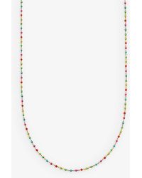 Astley Clarke - Biography 18ct Yellow Gold-plated Vermeil Sterling-silver And Enamel Bead Choker Necklace - Lyst