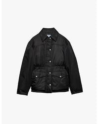 Prada - Re-Nylon Triangle-Logo Drawstring-Waist Shell-Down Jacket - Lyst