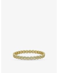 Lisa Gozlan - The Mini Pavé Happy Face 18Ct-Plated Brass And Cubic Zirconia Bracelet - Lyst