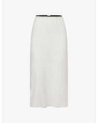 Hunza G - Polka-Dot Sheer Midi Skirt - Lyst