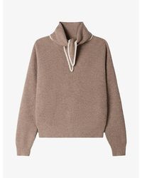 Sandro - Ribbed Two-In-One Wool And Cashmere Jumper - Lyst