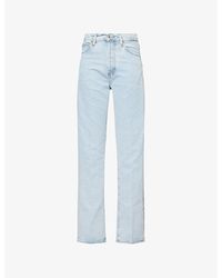 FRAME - Vertical High-Rise Denim Jeans - Lyst