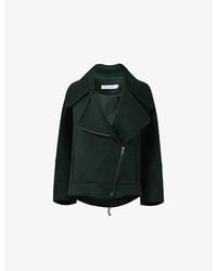 eem - Boxy Wool-Blend Biker Jacket - Lyst