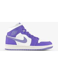 Nike - Air 1 Mid Chunky- Sole Leather Mid-top Trainers - Lyst