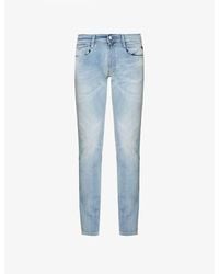 Replay - Anbass Hyperflex Tapered-Leg Slim-Fit Stretch-Denim Jeans - Lyst