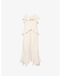 Skall Studio - Benedicte Ruffle Linen Maxi Dress - Lyst