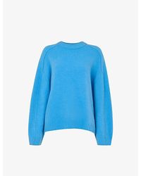 Whistles - Round-Neck Exposed-Seam Wool-Blend Jumper - Lyst
