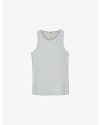 AllSaints - Rina Round-Neck Sleeveless Stretch-Woven Tank - Lyst