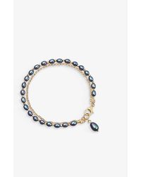 Astley Clarke - Biography 18ct Yellow Gold-plated Vermeil Sterling Silver And Peacock Pearl Bracelet - Lyst