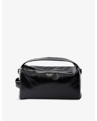 Prada - Brand-Embossed Leather Top-Handle Bag - Lyst