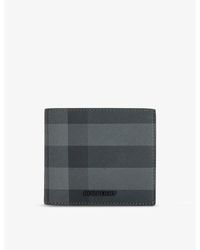 Burberry - Check-pattern Coated-canvas Wallet - Lyst