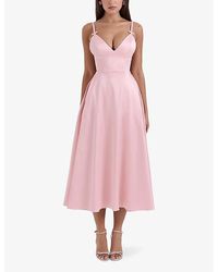 black dress bachelorette party IRINA Neck Sash Tie Chiffon Bridal & Wedding Debutante Dress Off White / 14 USA