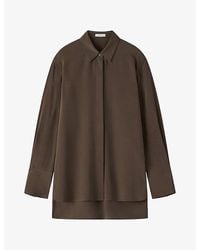 JOSEPH - Bold Crepe De Soie Silk Blouse - Lyst