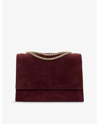 Phase Eight - Chain-Handle Suede Clutch Bag - Lyst