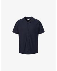 Arne - Revere-Collar Pleated Woven Shirt - Lyst