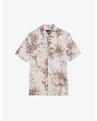 Ted Baker - Belmar Floral-print Regular-fit Woven Shirt - Lyst