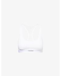 Calvin Klein - Scoop-Neck Modal Ribbed Cotton-Blend Bralette - Lyst