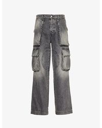 NAHMIAS - Cargo-pocket Straight-leg Mid-rise Jeans - Lyst