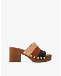 Carvela Kurt Geiger - Settanta Suede Heeled Mules - Lyst