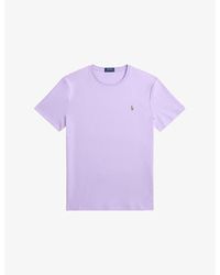 Polo Ralph Lauren - Logo-Embroidered Short-Sleeved Cotton-Jersey T-Shirt - Lyst