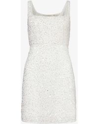 RIXO London - Ronan Sequin-embellished Woven Mini Dress - Lyst