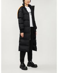 Burberry Clovenstone Logo-print Shell-down Coat - Black