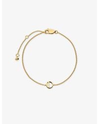 Monica Vinader - Initial O 18Ct Vermeil Bracelet - Lyst