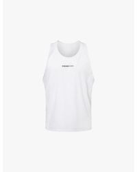 GYMSHARK - Running Logo-Print Stretch-Woven Tank Top - Lyst