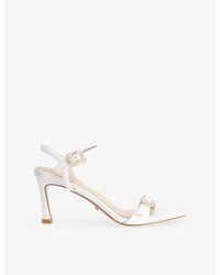Dune - Milana Faux-Leather Heeled Sandals - Lyst